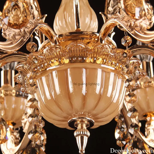 CALYX Crystal Jade European Candle Chandelier Chandeliers