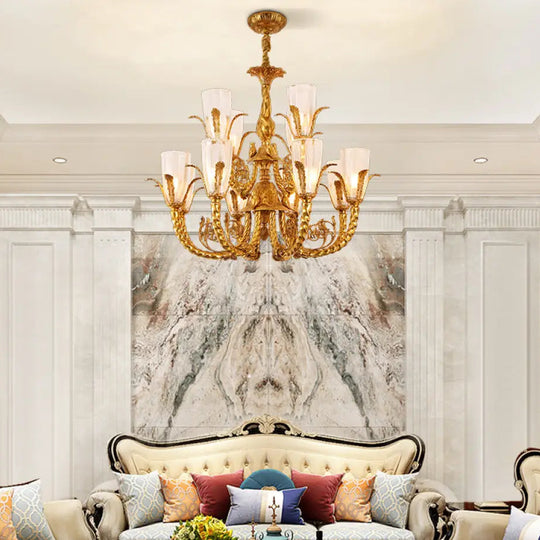 French style copper living room chandelier European style romantic cozy dining room lamp bedroom copper lamp home