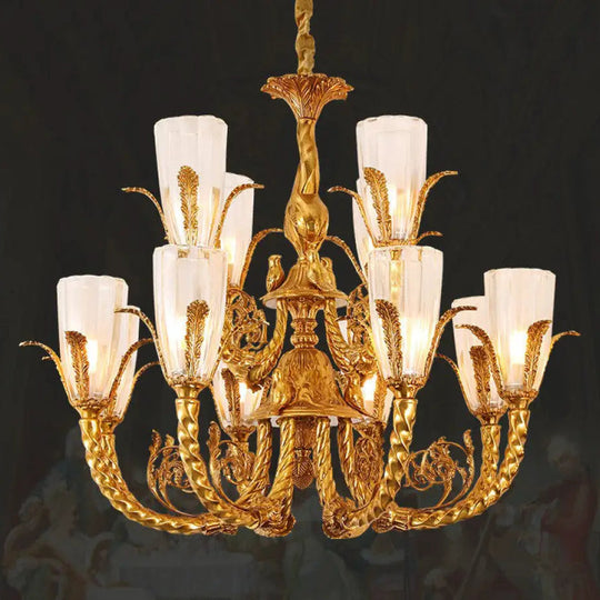 French style copper living room chandelier European style romantic cozy dining room lamp bedroom copper lamp home