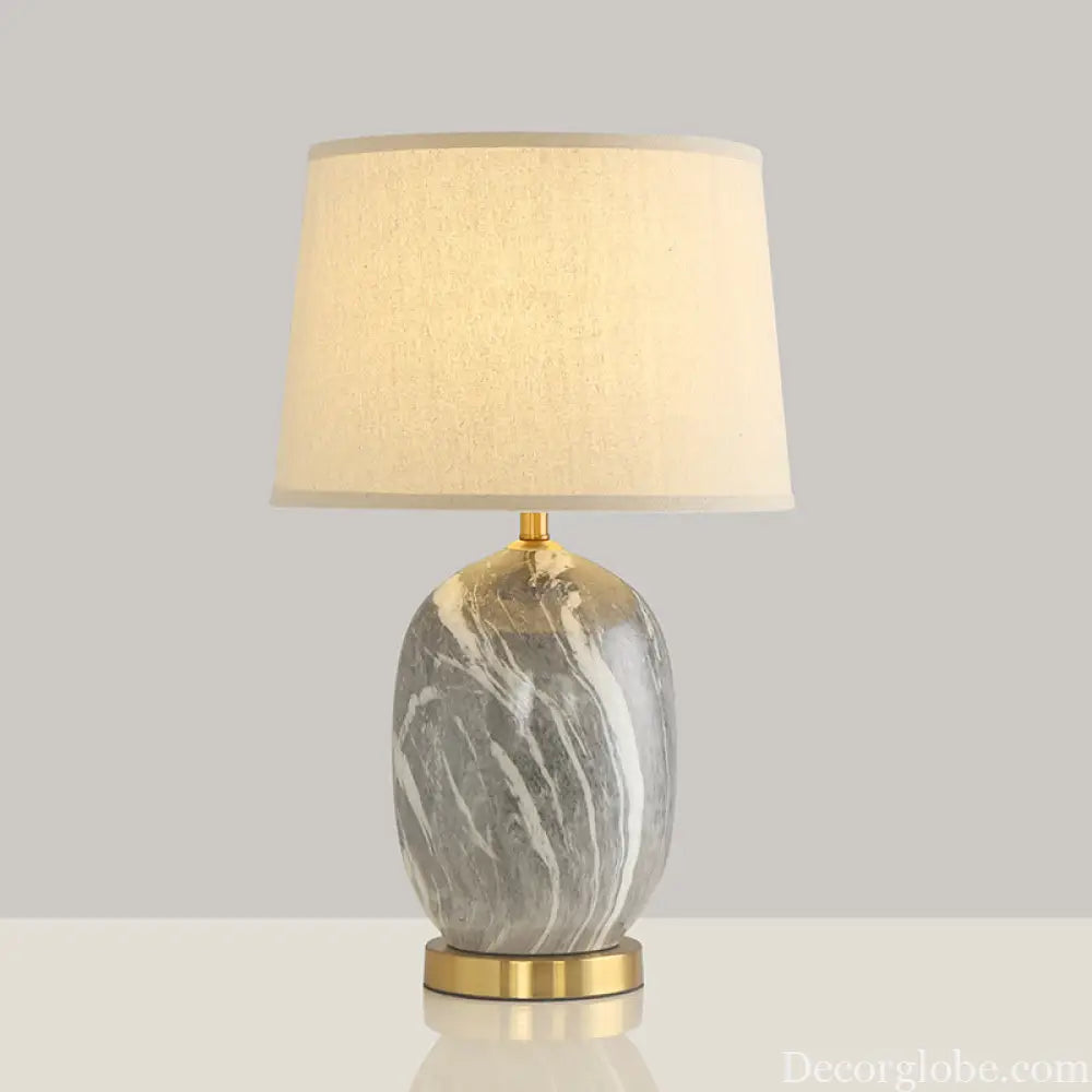 Modern Minimalist Ceramic Table Lamp for Living Room Bedroom Bedside Hotel Club Model Room Ambiance Decoration Lighting