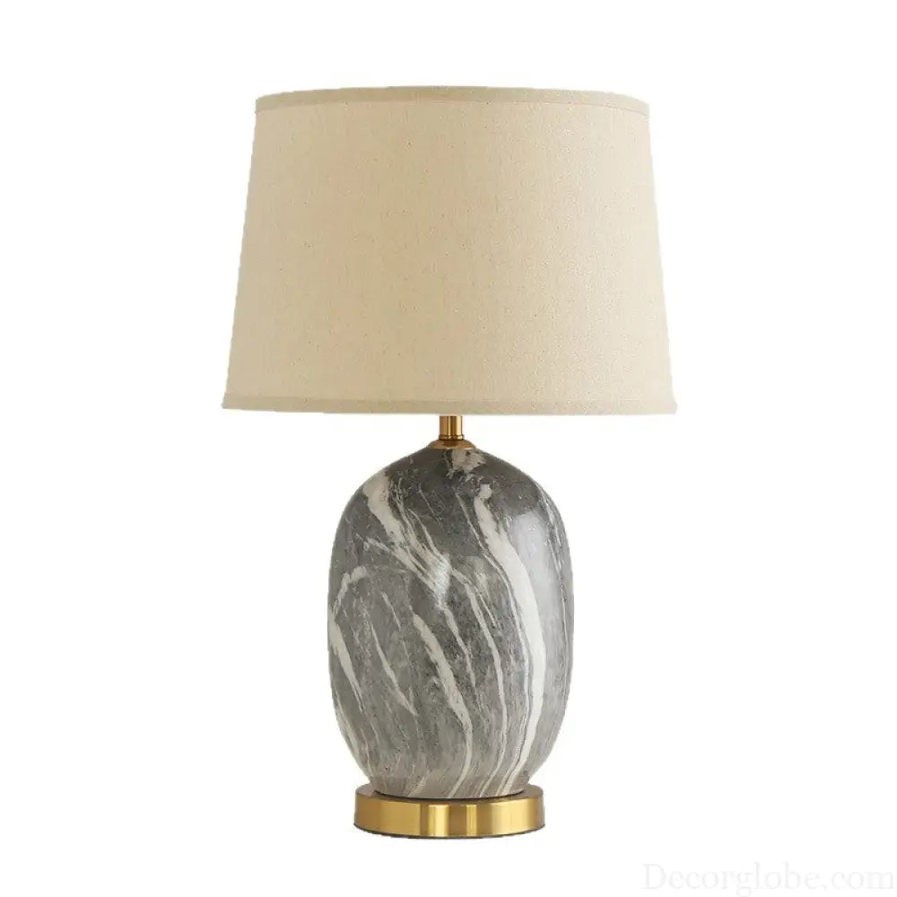 Modern Minimalist Ceramic Table Lamp for Living Room Bedroom Bedside Hotel Club Model Room Ambiance Decoration Lighting