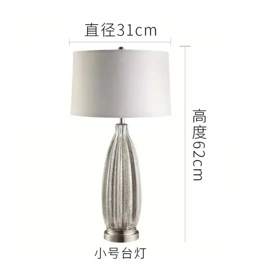 Camille Modern Retro Minimalist Crystal American Desk Lamp - H62CMX31CM / EU Plug - Table Lamp