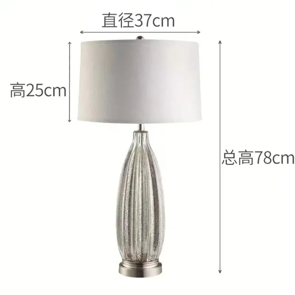 Camille Modern Retro Minimalist Crystal American Desk Lamp - H78CMX37CM / EU Plug - Table Lamp