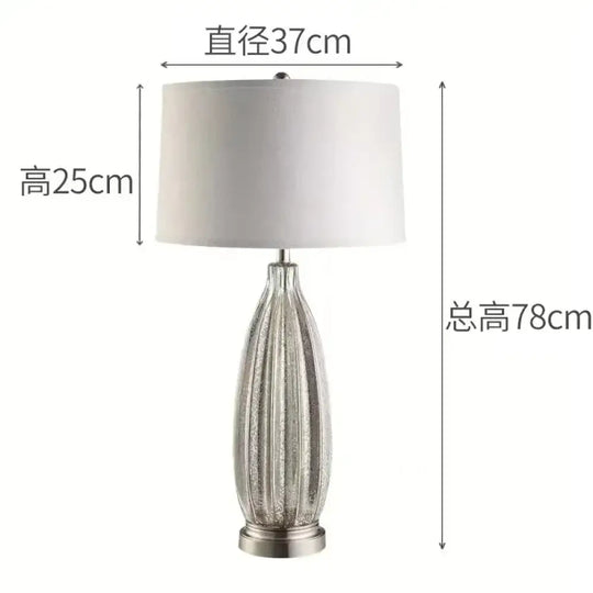 Camille Modern Retro Minimalist Crystal American Desk Lamp - H78CMX37CM / EU Plug - Table Lamp