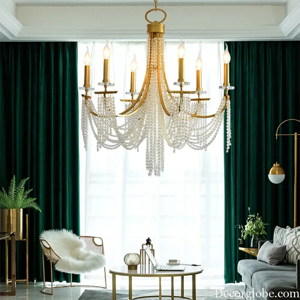 Candle Ceiling Chandeliers - LED Lustres for Classical Home Decoration Pendant Lighting in Living and Dining Rooms - DecorGlobe