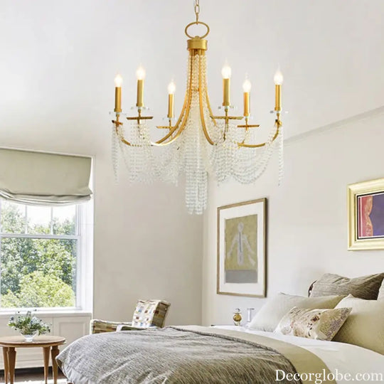 Candle Ceiling Chandeliers - LED Lustres for Classical Home Decoration Pendant Lighting in Living and Dining Rooms - DecorGlobe