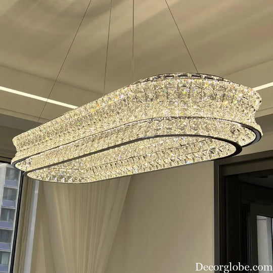 New crystal ceiling lamp living room chandelier lamp creative designer high-end luxury hall restaurant main lamp