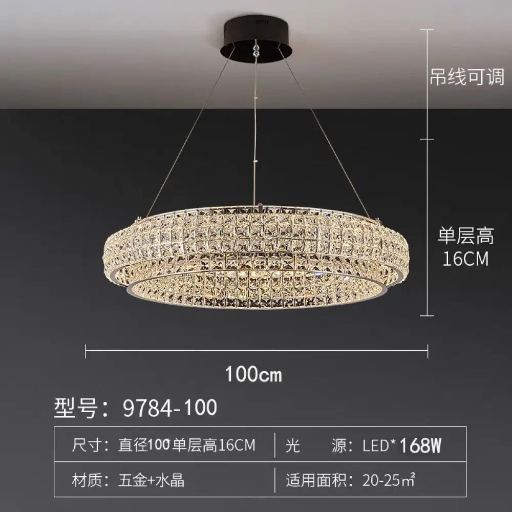 New crystal ceiling lamp living room chandelier lamp creative designer high-end luxury hall restaurant main lamp