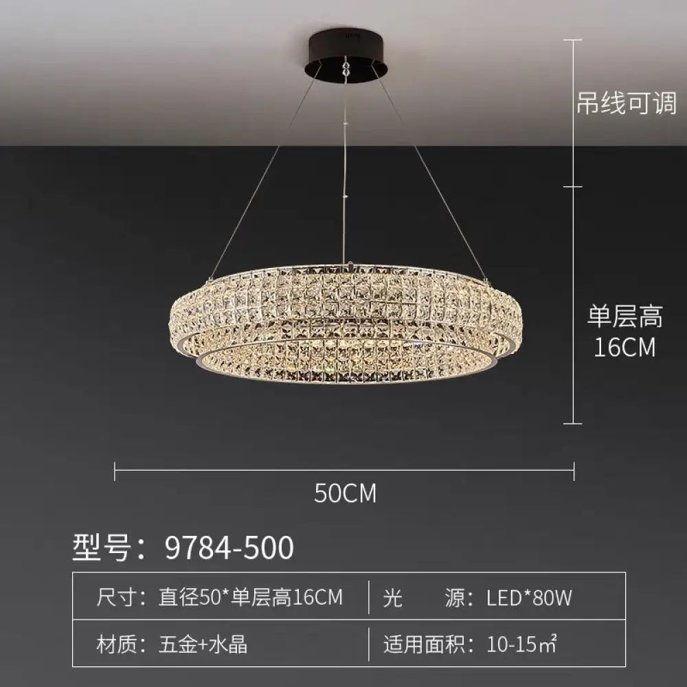 New crystal ceiling lamp living room chandelier lamp creative designer high-end luxury hall restaurant main lamp