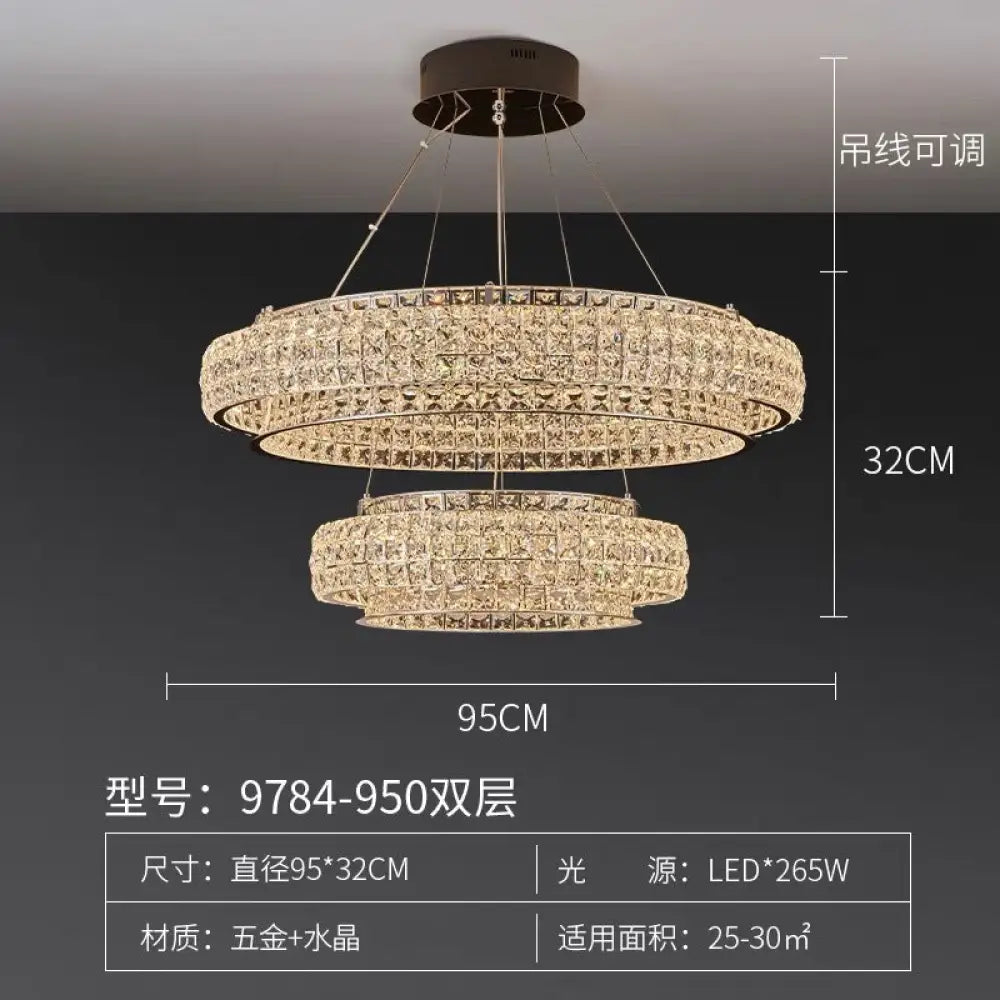 New crystal ceiling lamp living room chandelier lamp creative designer high-end luxury hall restaurant main lamp
