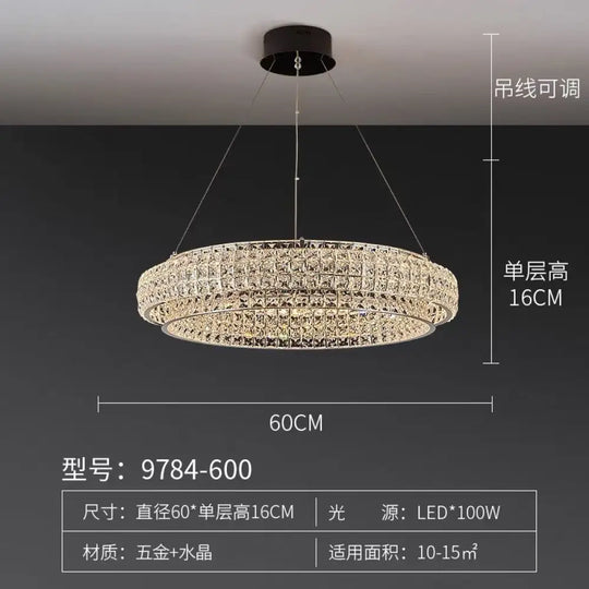 New crystal ceiling lamp living room chandelier lamp creative designer high-end luxury hall restaurant main lamp