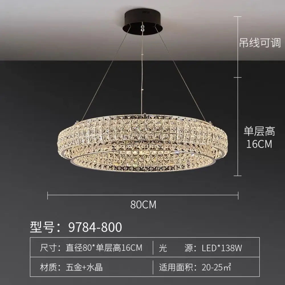 New crystal ceiling lamp living room chandelier lamp creative designer high-end luxury hall restaurant main lamp