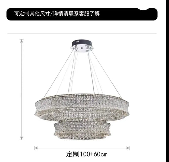 New crystal ceiling lamp living room chandelier lamp creative designer high-end luxury hall restaurant main lamp