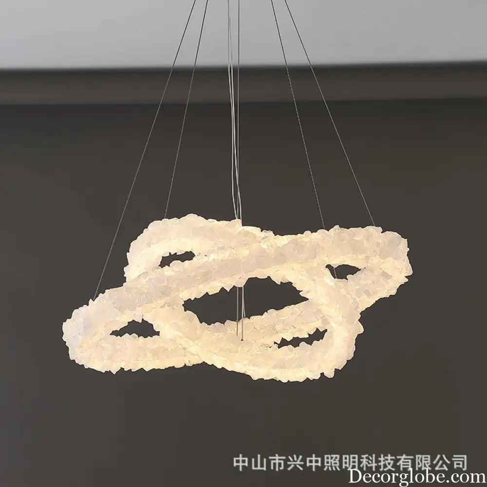 Caroline Modern Double Layer Natural Crystal Chandelier Chandelier