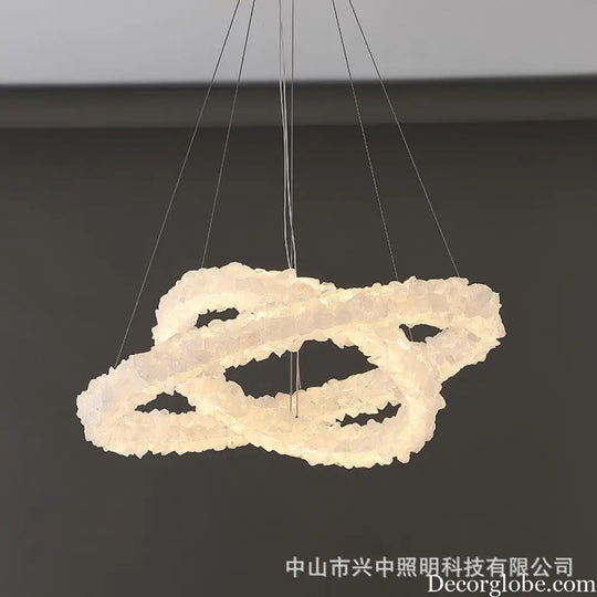 Caroline Modern Double Layer Natural Crystal Chandelier Chandelier