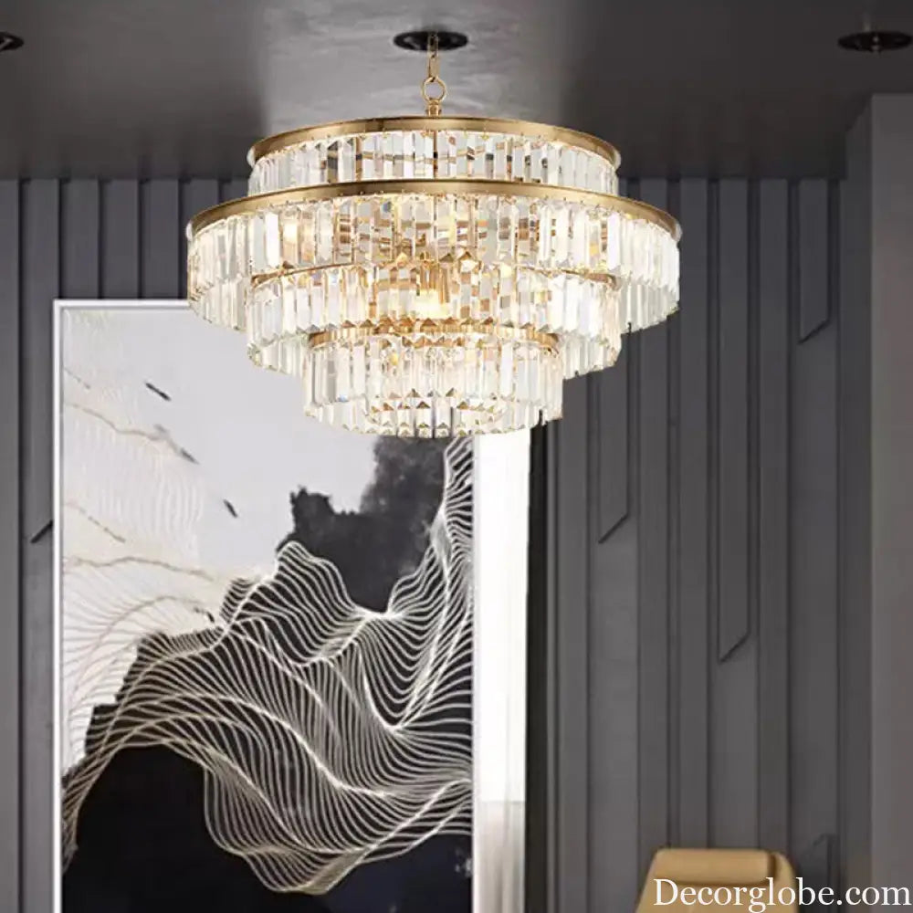 Cascading Brilliance: A Majestic Centerpiece for Your Dining Room - DecorGlobe