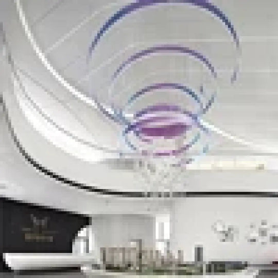Celeste Custom Build Purple LED Ring Chandelier 110-240V / Custom / Custom|Modern Chandelier