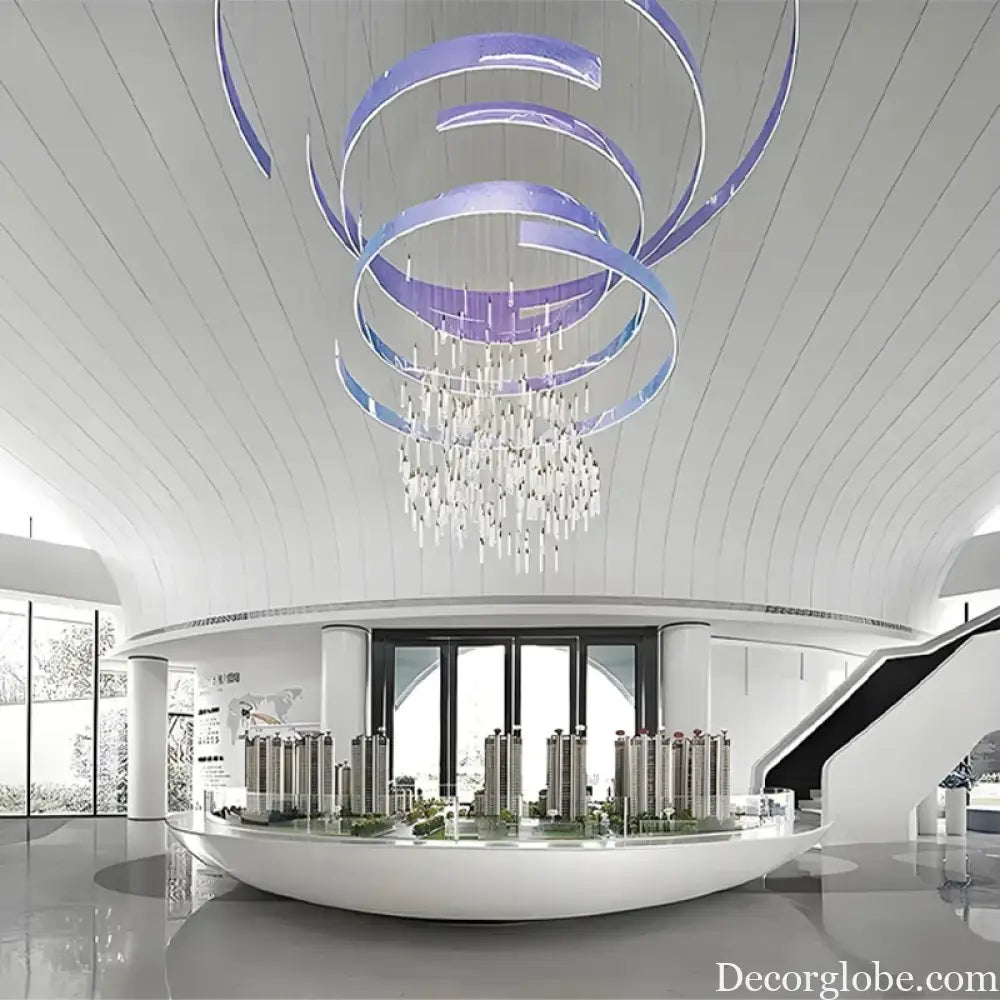 Celeste Custom Build Purple LED Ring Chandelier Chandelier