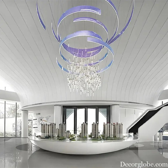 Celeste Custom Build Purple LED Ring Chandelier Chandelier