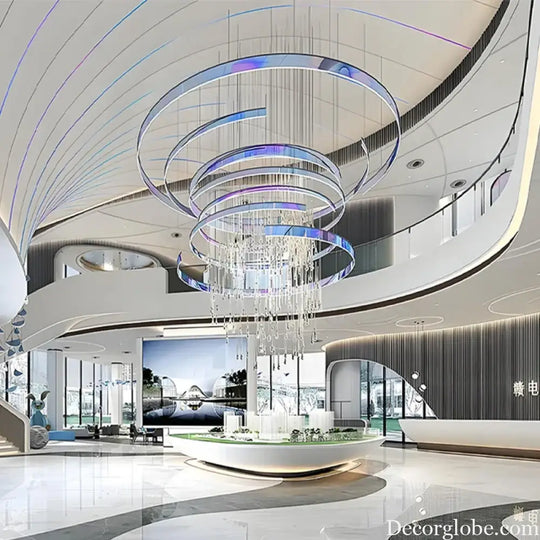 Celeste Custom Build Purple LED Ring Chandelier Chandelier