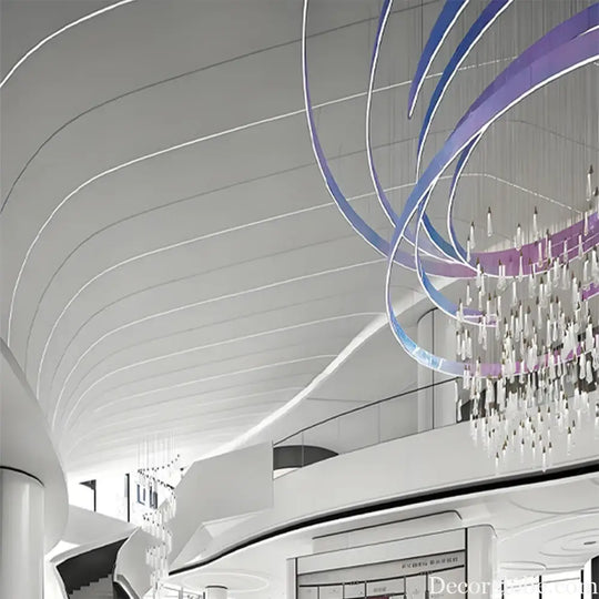 Celeste Custom Build Purple LED Ring Chandelier Chandelier