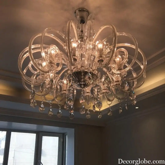 European-style crystal lamp led candle restaurant bedroom lamp luxury atmosphere Villa living room lamp bar table