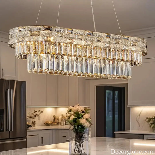 Luxury Circular Crystal Pendant Chandelier for Dining and Living Room Chandelier
