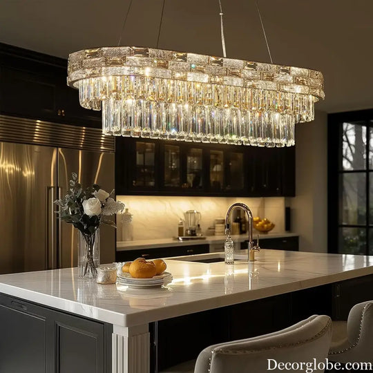 Luxury Circular Crystal Pendant Chandelier for Dining and Living Room Chandelier