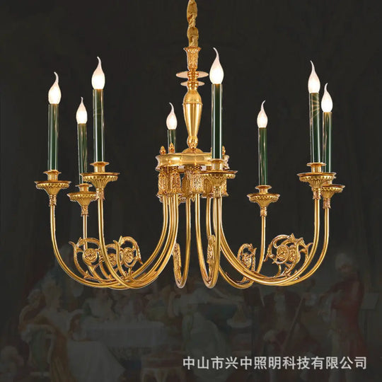French style chandelier simple retro Villa living room study bedroom dining room lamps European American style light