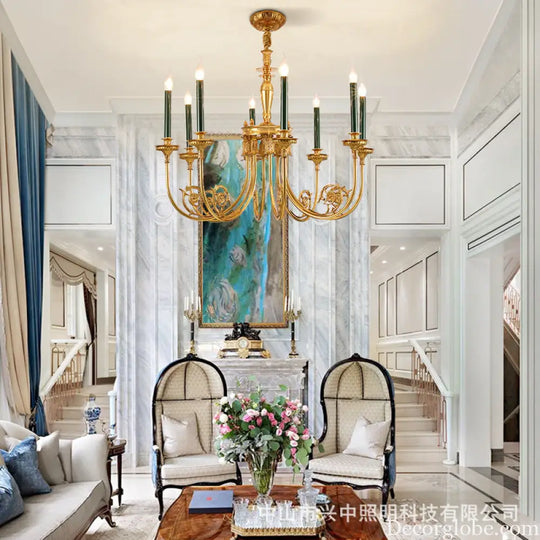 French style chandelier simple retro Villa living room study bedroom dining room lamps European American style light