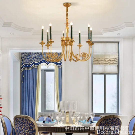 French style chandelier simple retro Villa living room study bedroom dining room lamps European American style light