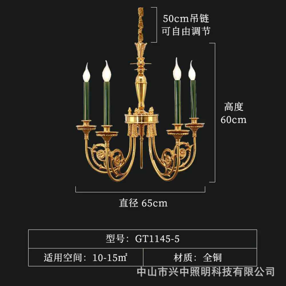 French style chandelier simple retro Villa living room study bedroom dining room lamps European American style light