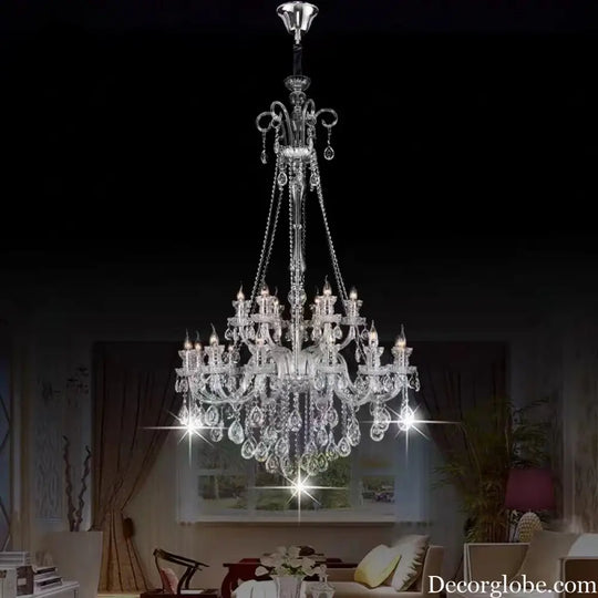 AVELON Clear Crystal European Branch Chandelier Chandelier