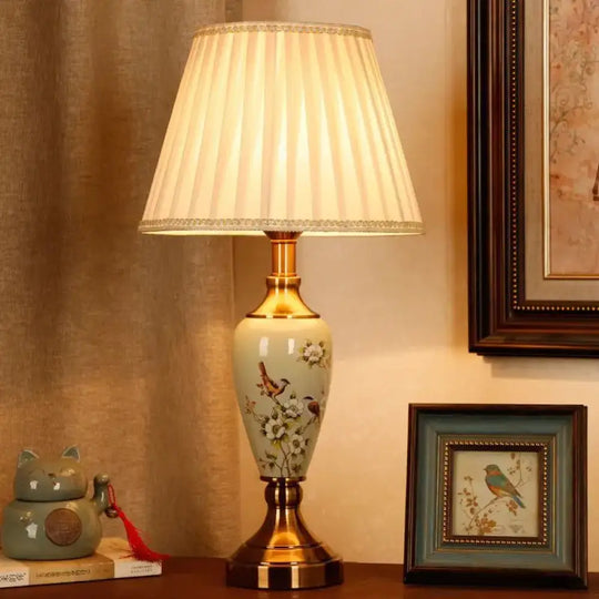 Élise European Retro Flower Ceramic LED Floor Lamp - Style 3