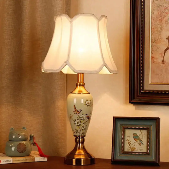 Élise European Retro Flower Ceramic LED Floor Lamp - Style 4