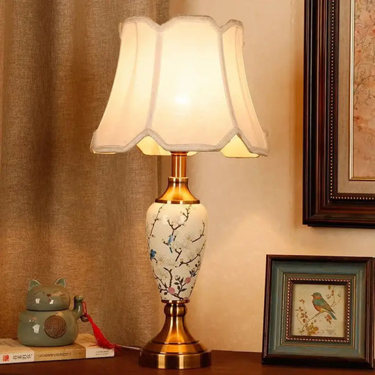 Élise European Retro Flower Ceramic LED Floor Lamp - Style 7