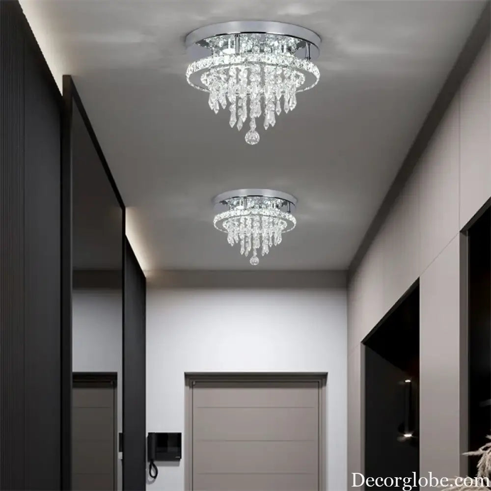 Modern K9 Luxury Crystal Ceiling Lamp Smart Led Living Dining Room Pendant Light Chandelier Remote Control Hanging