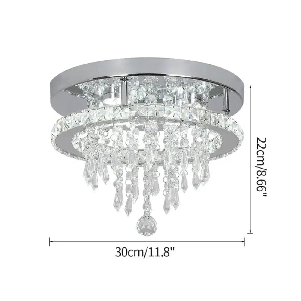 Modern K9 Luxury Crystal Ceiling Lamp Smart Led Living Dining Room Pendant Light Chandelier Remote Control Hanging