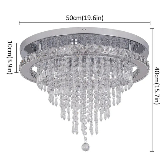 Modern K9 Luxury Crystal Ceiling Lamp Smart Led Living Dining Room Pendant Light Chandelier Remote Control Hanging