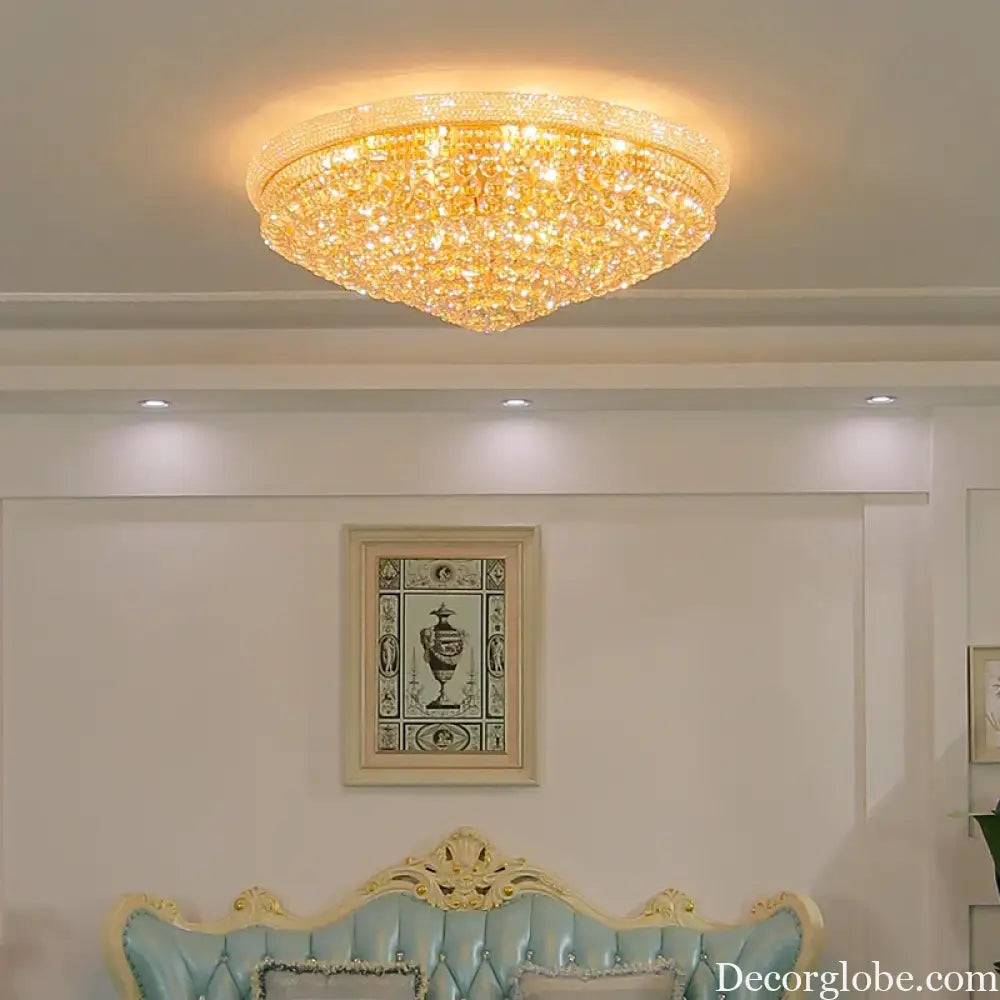 French Crystal Ceiling Lamp Living Room Modern Atmosphere Luxury Dining Room Hotel Villa Bedroom Crystal Ball Italian