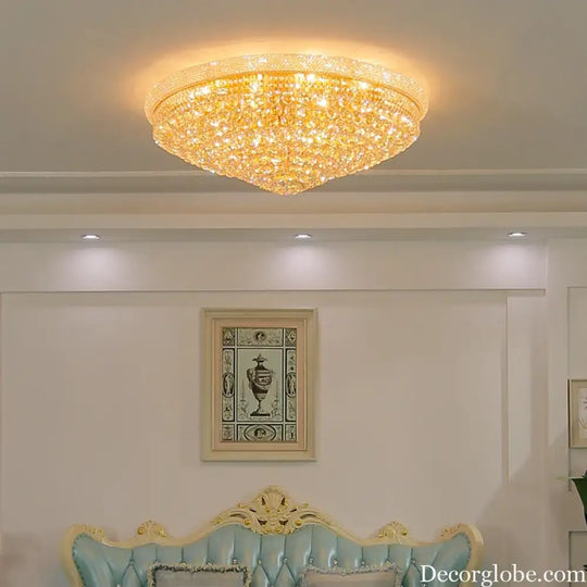 French Crystal Ceiling Lamp Living Room Modern Atmosphere Luxury Dining Room Hotel Villa Bedroom Crystal Ball Italian