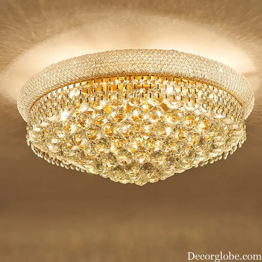 French Crystal Ceiling Lamp Living Room Modern Atmosphere Luxury Dining Room Hotel Villa Bedroom Crystal Ball Italian