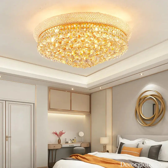 French Crystal Ceiling Lamp Living Room Modern Atmosphere Luxury Dining Room Hotel Villa Bedroom Crystal Ball Italian