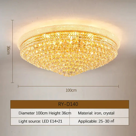 French Crystal Ceiling Lamp Living Room Modern Atmosphere Luxury Dining Room Hotel Villa Bedroom Crystal Ball Italian