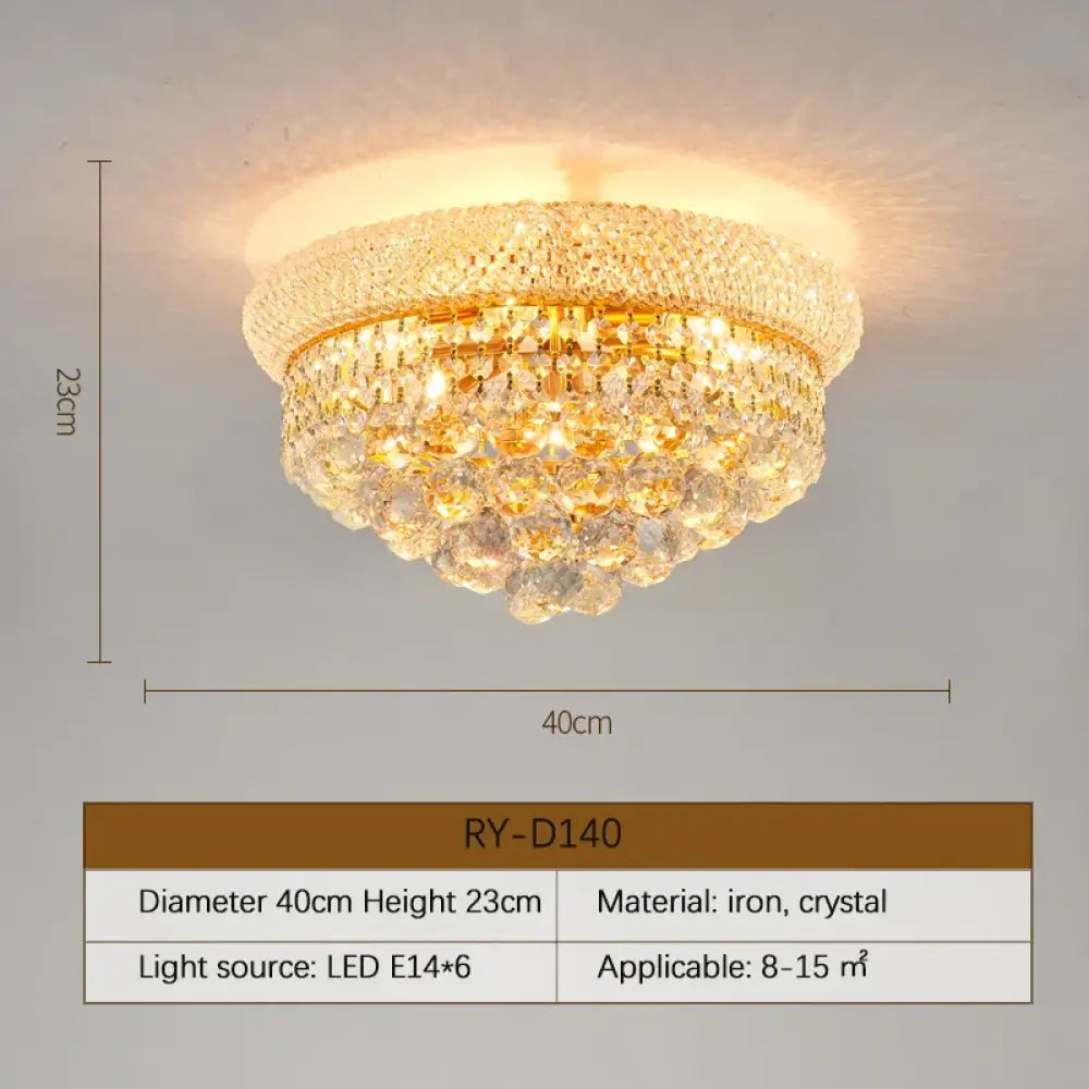 French Crystal Ceiling Lamp Living Room Modern Atmosphere Luxury Dining Room Hotel Villa Bedroom Crystal Ball Italian