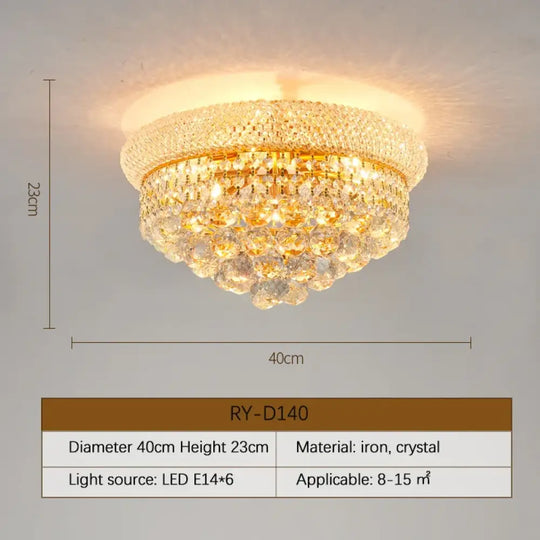 French Crystal Ceiling Lamp Living Room Modern Atmosphere Luxury Dining Room Hotel Villa Bedroom Crystal Ball Italian