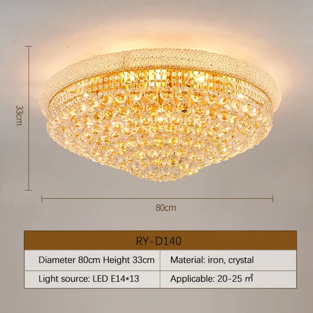 French Crystal Ceiling Lamp Living Room Modern Atmosphere Luxury Dining Room Hotel Villa Bedroom Crystal Ball Italian