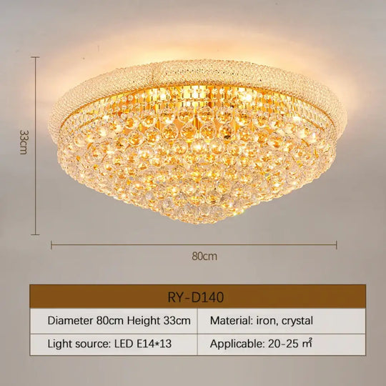 French Crystal Ceiling Lamp Living Room Modern Atmosphere Luxury Dining Room Hotel Villa Bedroom Crystal Ball Italian