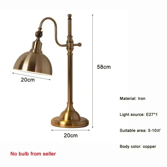 Élise Nordic Folding Iron Bedside Table Lamp E27 Modern Study - With UK plug