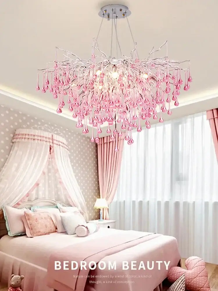 Creative Tree Branch Chandelier - Illuminate Your Bedroom or Girl&
